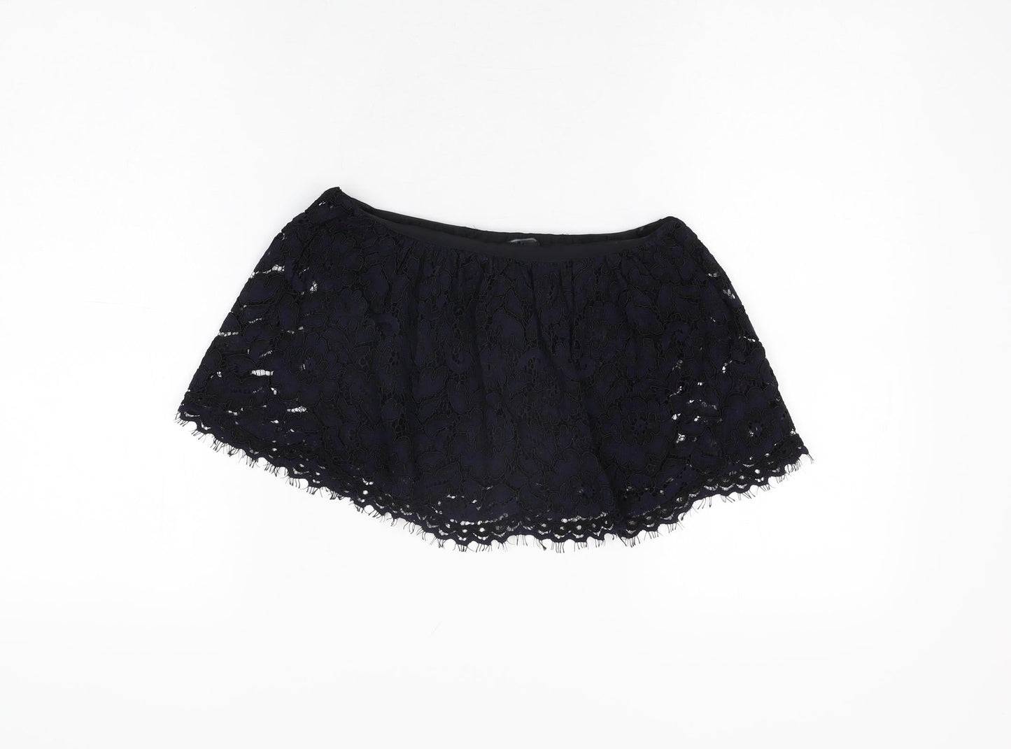 Womens UK Size S Zara Black Cropped T-Shirt