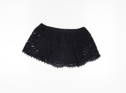 Womens UK Size S Zara Black Cropped T-Shirt