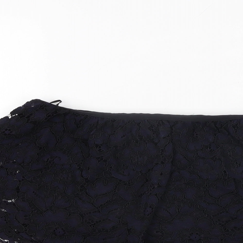 Womens UK Size S Zara Black Cropped T-Shirt