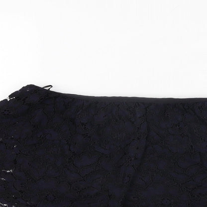 Womens UK Size S Zara Black Cropped T-Shirt