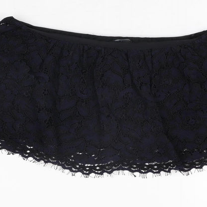 Womens UK Size S Zara Black Cropped T-Shirt
