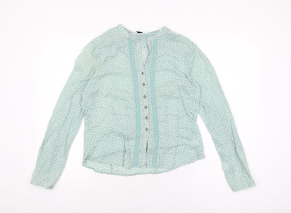 Womens UK Size M Gap Green Basic Button-Up