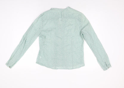 Womens UK Size M Gap Green Basic Button-Up
