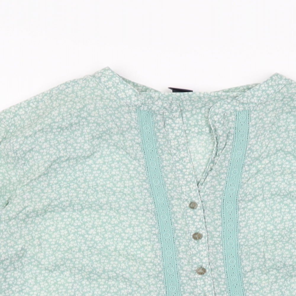 Womens UK Size M Gap Green Basic Button-Up
