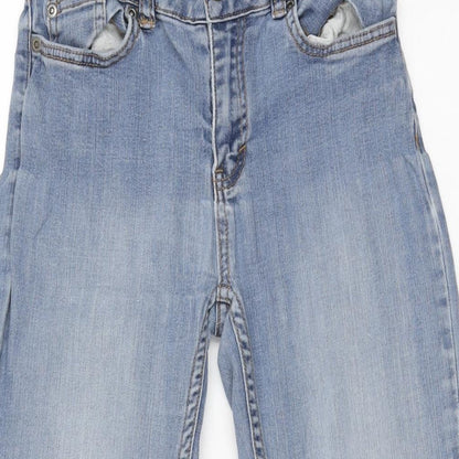 Crista Leonard Womens Blue Cotton Skinny Jeans Size 26 in L26 in Regular Zip