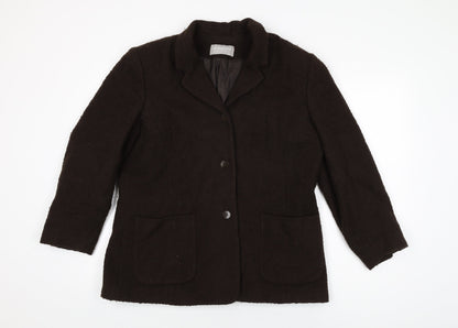 Liz Claiborne Womens Brown Jacket Coat Size 18 Button