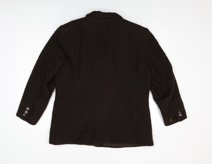 Liz Claiborne Womens Brown Jacket Coat Size 18 Button