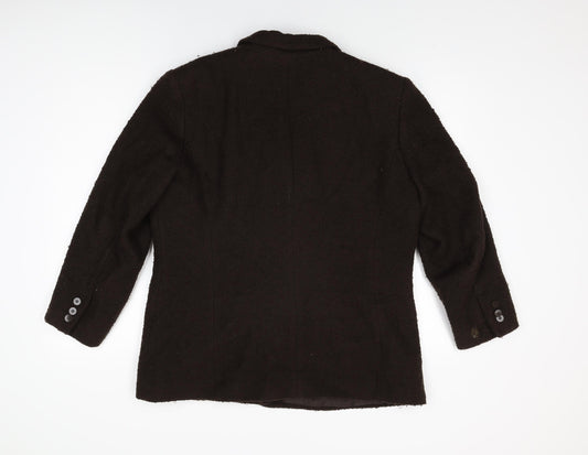 Liz Claiborne Womens Brown Jacket Coat Size 18 Button