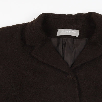 Liz Claiborne Womens Brown Jacket Coat Size 18 Button