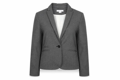 H&M Womens Grey Jacket Blazer Size 10 Button