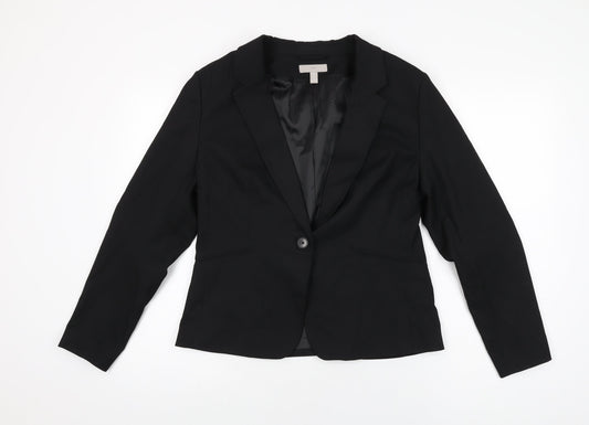 Womens UK Size 16 H&M Black Jacket