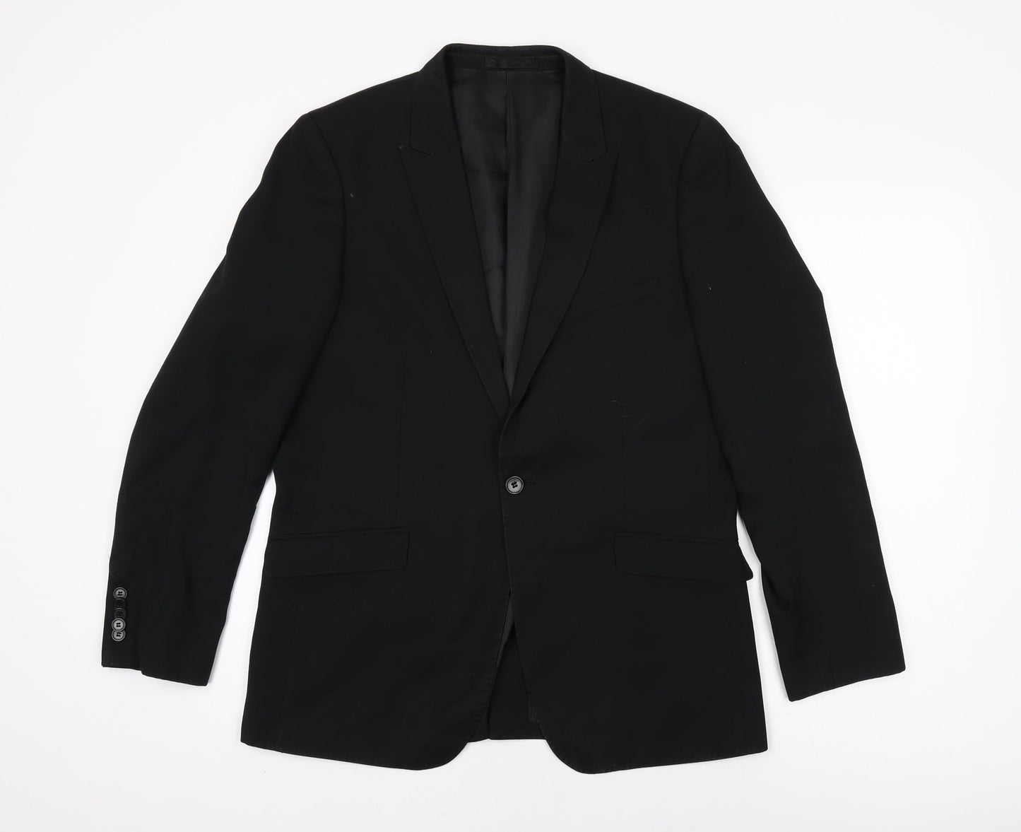 Mens UK Size 40 One Six Five Regular Black Suit Jacket
