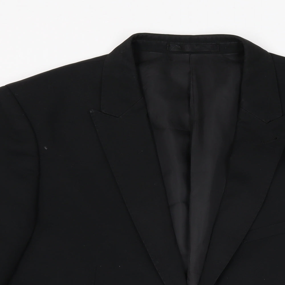 Mens UK Size 40 One Six Five Regular Black Suit Jacket