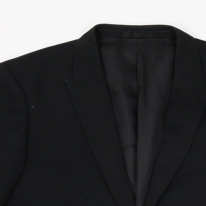 Mens UK Size 40 One Six Five Regular Black Suit Jacket