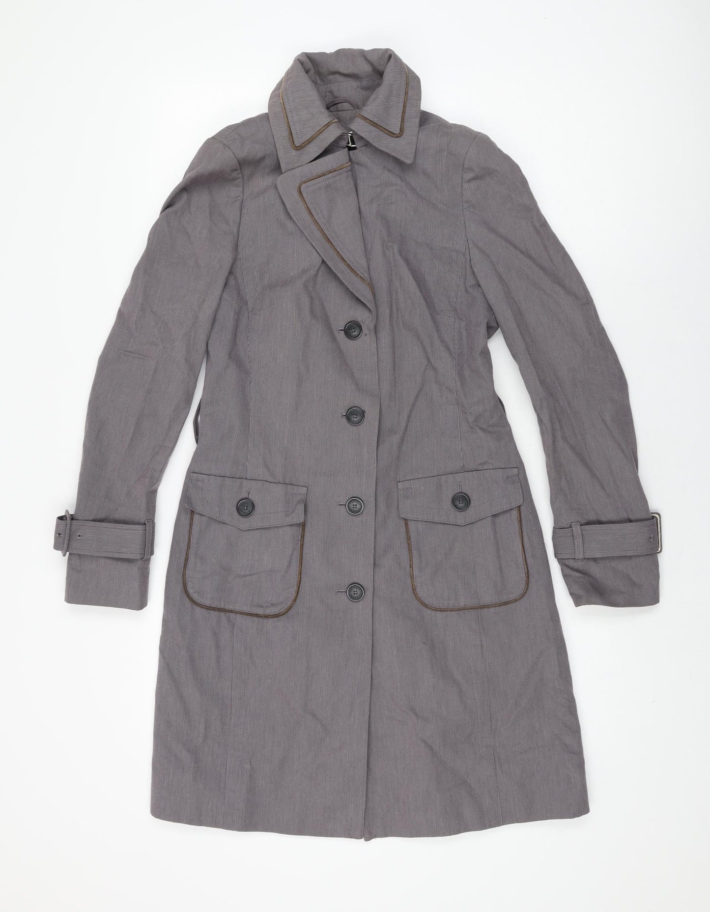 Espirit Womens Purple Overcoat Coat Size 10 Button
