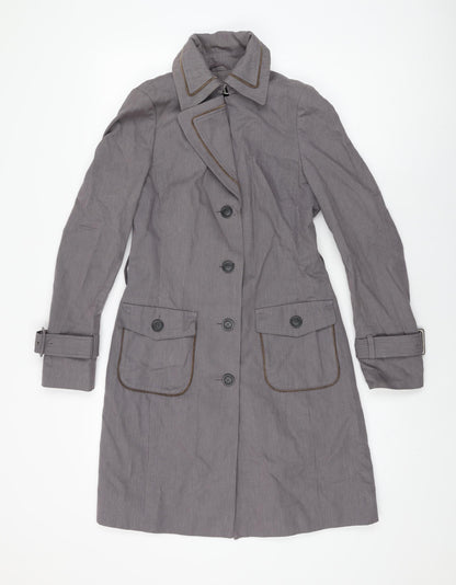 Espirit Womens Purple Overcoat Coat Size 10 Button