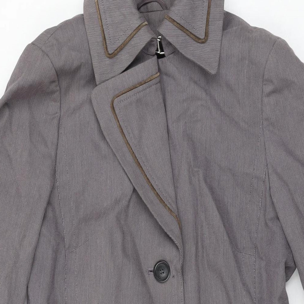 Espirit Womens Purple Overcoat Coat Size 10 Button