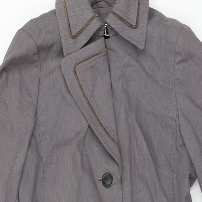 Espirit Womens Purple Overcoat Coat Size 10 Button