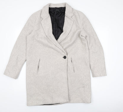 Womens UK Size L Zara Grey Overcoat