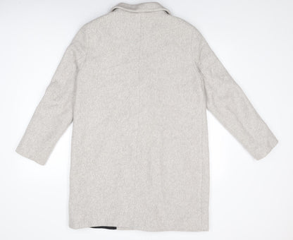 Womens UK Size L Zara Grey Overcoat
