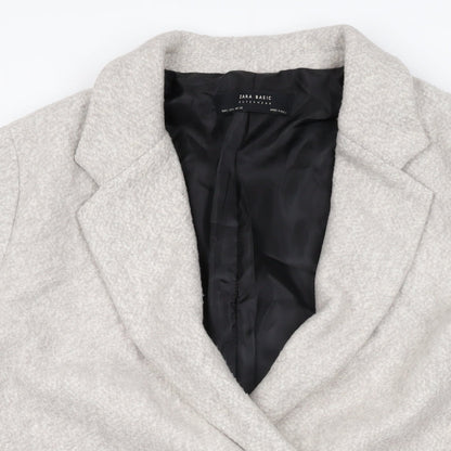 Womens UK Size L Zara Grey Overcoat