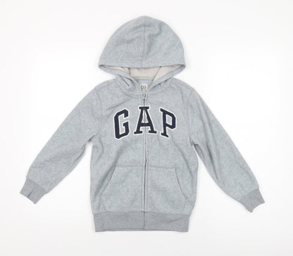 Gap Boys Grey Polyester Full Zip Hoodie Size S Zip