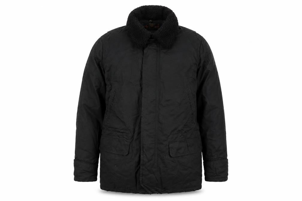 RJR.John Rocha Mens Black Overcoat Coat Size L Zip