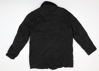 Mens UK Size L Rocha John Rocha Black Overcoat