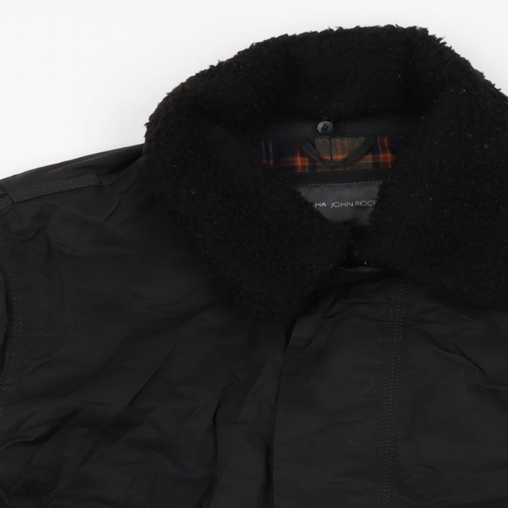Mens UK Size L Rocha John Rocha Black Overcoat