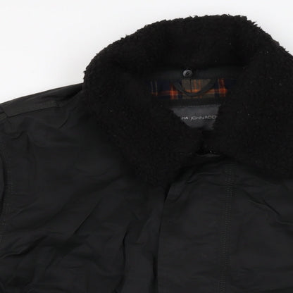 Mens UK Size L Rocha John Rocha Black Overcoat