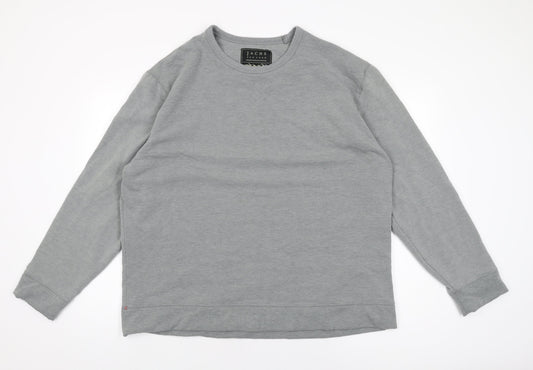 Mens UK Size 2XL JACHS Grey Pullover Sweatshirt