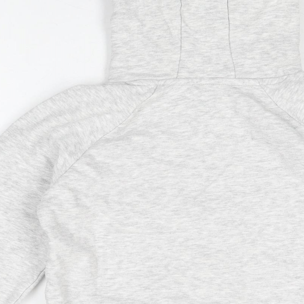 Marks and Spencer Girls Grey Polyester Pullover Hoodie Size 7-8 Years Pullover