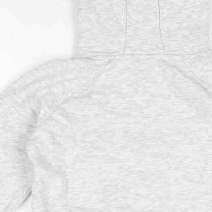 Marks and Spencer Girls Grey Polyester Pullover Hoodie Size 7-8 Years Pullover