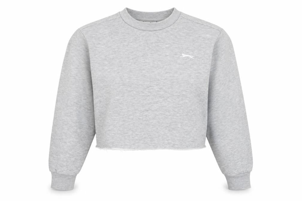 Slazenger Womens Grey Polyester Pullover Sweatshirt Size L Pullover