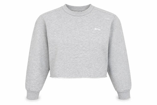Slazenger Womens Grey Polyester Pullover Sweatshirt Size L Pullover