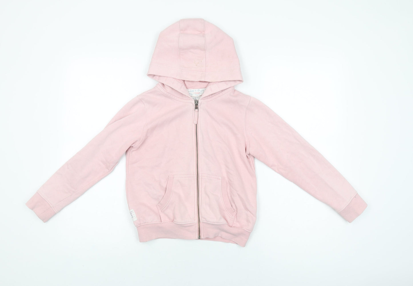 NEXT Girls Pink Cotton Full Zip Hoodie Size 9 Years Zip