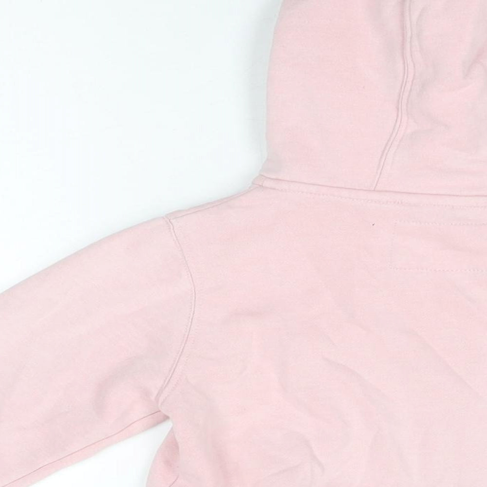 NEXT Girls Pink Cotton Full Zip Hoodie Size 9 Years Zip