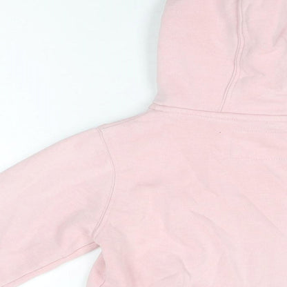 NEXT Girls Pink Cotton Full Zip Hoodie Size 9 Years Zip