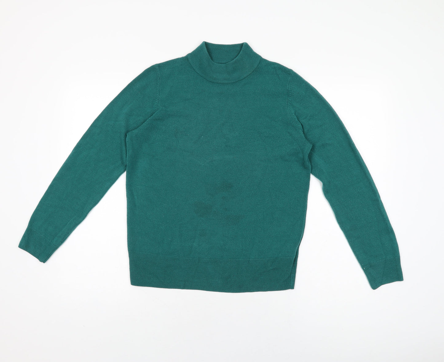 Womens UK Size 12 Marks and Spencer Green Basic T-Shirt