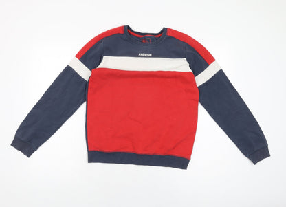 URBN-DEPT Boys Red Cotton Pullover Sweatshirt Size 13 Years Pullover