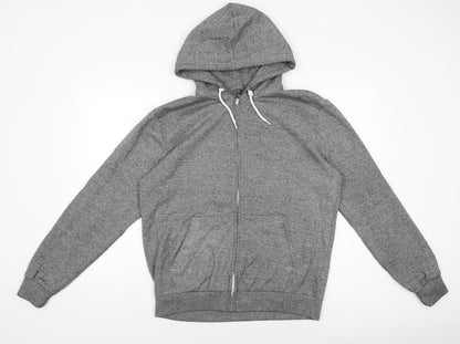 Mens UK Size M H&M Grey Full Zip Hoodie