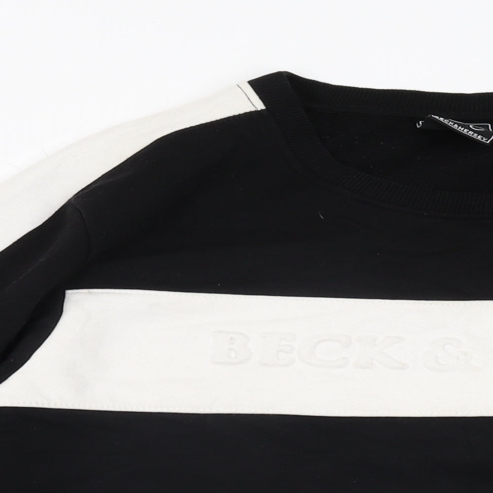 Mens UK Size XL Beck & Hersey Black Pullover Sweatshirt
