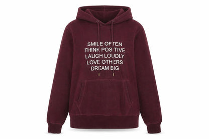 Amisu Womens Red Cotton Pullover Hoodie Size L Pullover