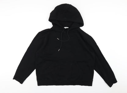 H&M Womens Black Cotton Pullover Hoodie Size M Pullover