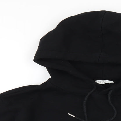 H&M Womens Black Cotton Pullover Hoodie Size M Pullover