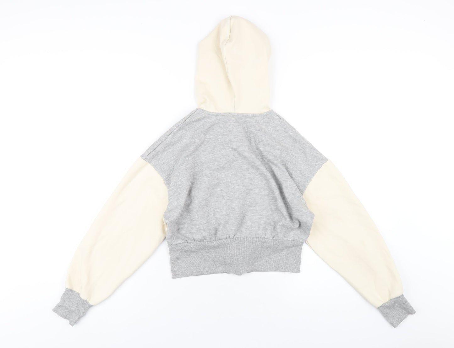River Island Girls Grey Cotton Full Zip Hoodie Size 11-12 Years Zip