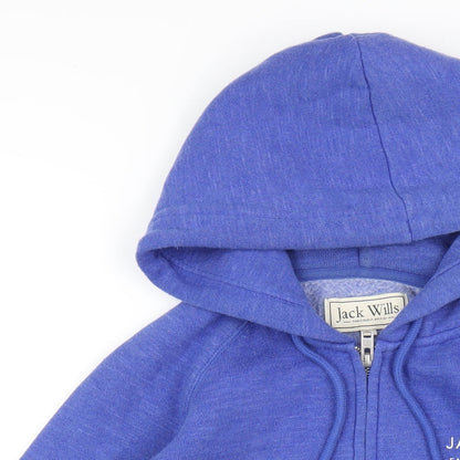 Womens UK Size 10 Jack Wills Blue Full Zip Hoodie