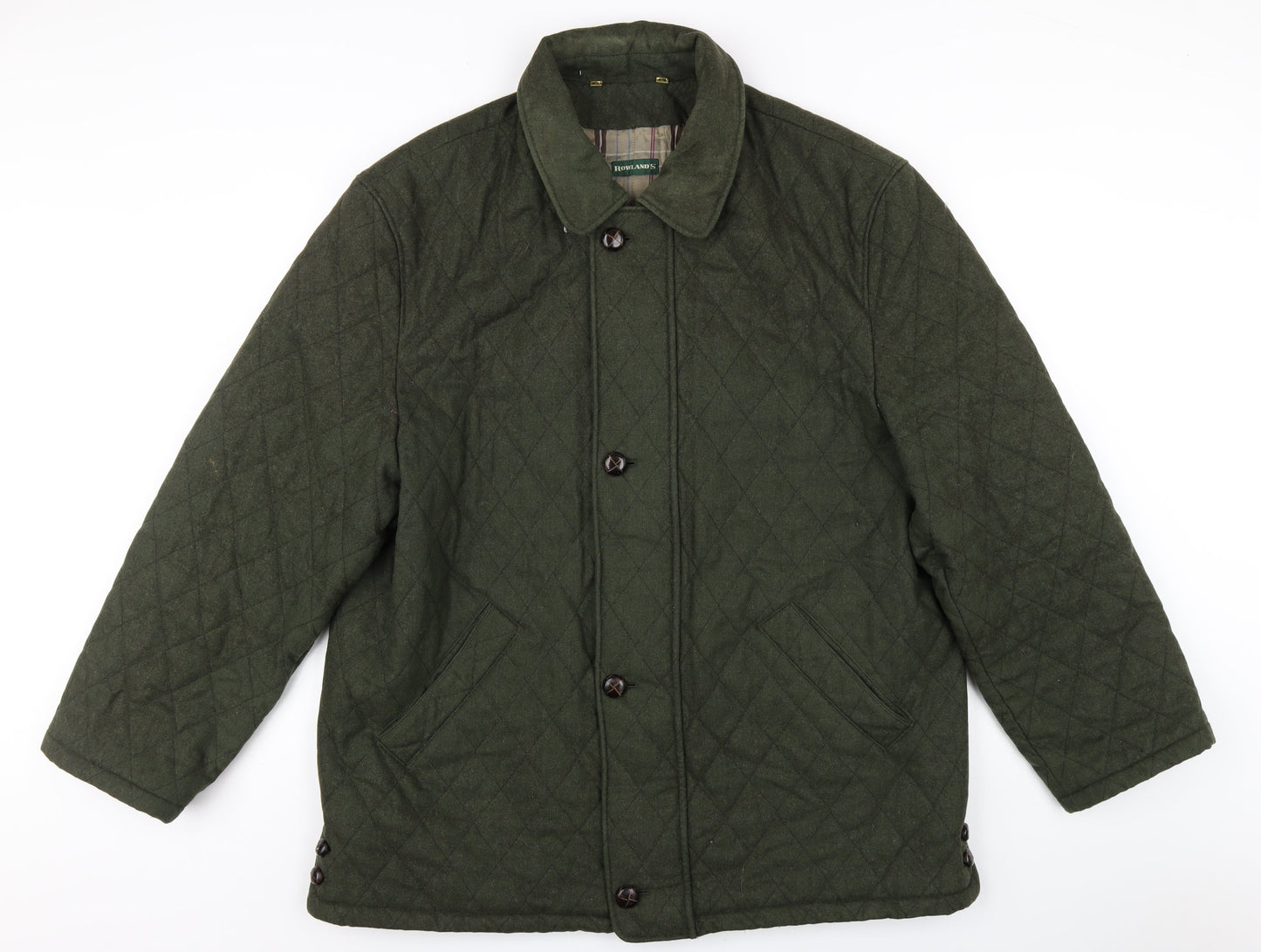 Mens UK Size XL Rowlands Green Quilted Coat