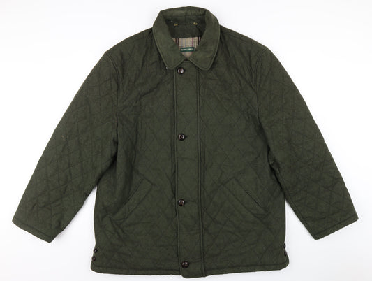 Mens UK Size XL Rowlands Green Quilted Coat