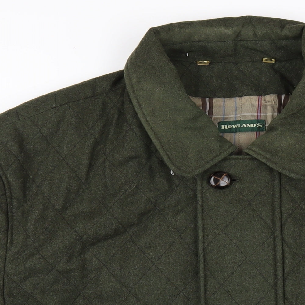 Mens UK Size XL Rowlands Green Quilted Coat